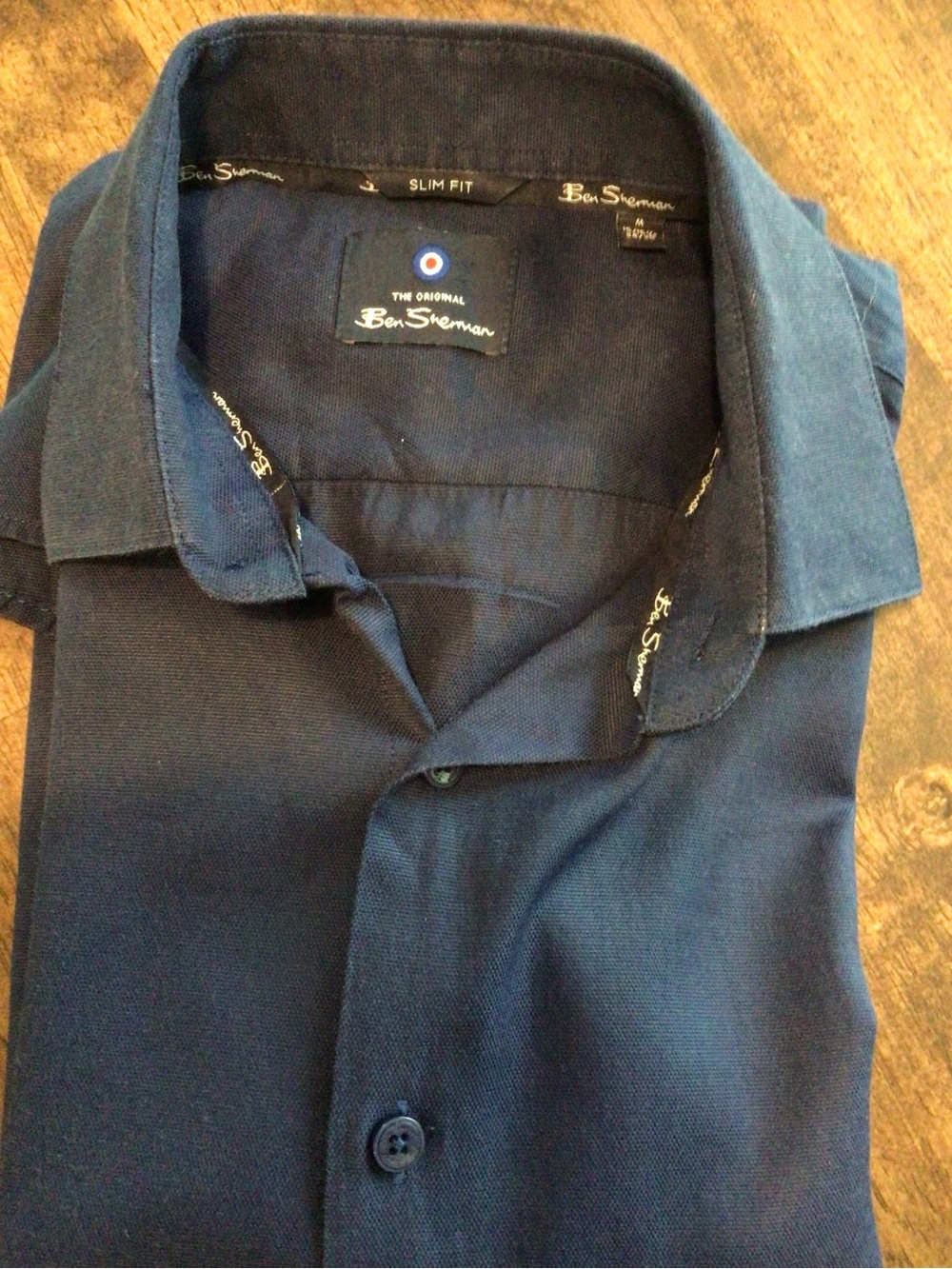 Ben Sherman Slim Fit Dark Navy Button-Down Shirt